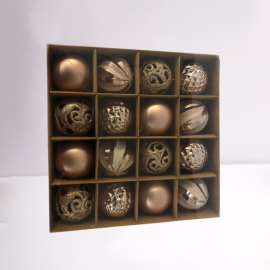 Новорічні іграшки на ялинку, темно-коричневі