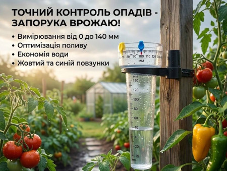 Опадомір садовий механічний 0-140 мм з двома повзунками